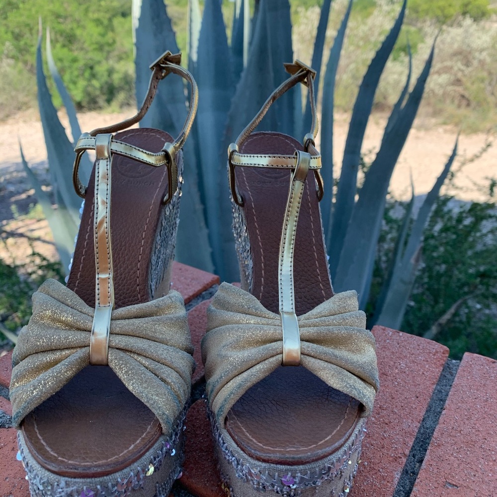 - Tory Burch gold shoes - Picture 3 of 10